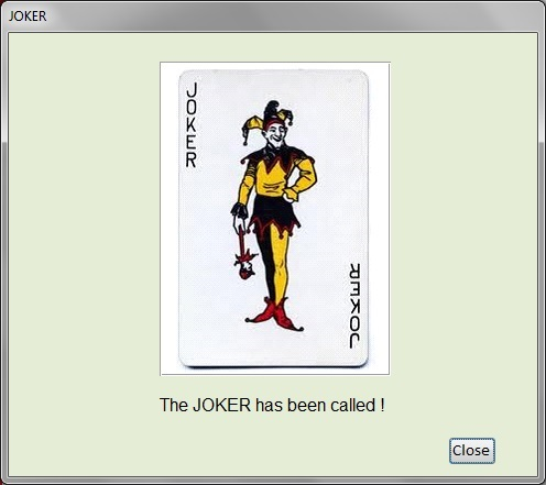 Joker popup display